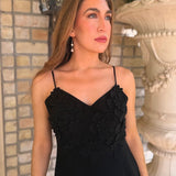 CUE THE ROMANCE 3D FLOWER DETAIL DRESS