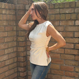 ESSENTIAL ENERGY WHITE FITTED TOP