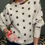 SPOTTED TO SOHO POLKA DOT SWEATER