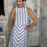 EVERYDAY ROMANCE NAVY STRIPE TOP