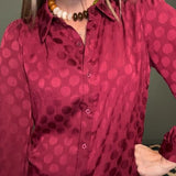 SWEET STOP POLKA DOT BUTTON DOWN
