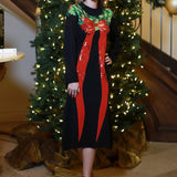 QUEEN OF SPARKLES WREATH MIDI DRESS