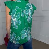 FIELDS OF GREEN FLORAL EMBROIDERED BLOUSE
