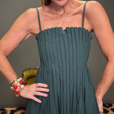 PICTURE PERFECT HUNTER GREEN COTTON DRESS
