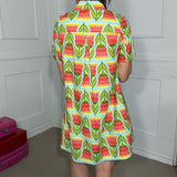 UNCLE FRANK FLORAL SWING SHIRT DRESS