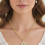 THE WAY IT IS GOLD FLOWER NECKLACE