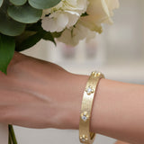 LUXURIOUS LUSTER GOLD BRACELET WITH CZs