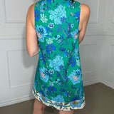 SWEET GARDEN FLORAL SLEEVELESS DRESS