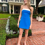 MODERN MUSE SMOCKED STRAPLESS MINI DRESS