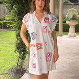 EVERYDAY DARLING EMBROIDERY DETAIL DRESS