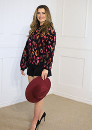 ON THE PROWL MULTI COLOR LEOPARD PRINT SWEATER