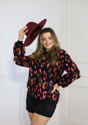 ON THE PROWL MULTI COLOR LEOPARD PRINT SWEATER