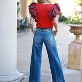 BAYEAS JEREMY MIDRISE WIDE LEG DENIM JEANS