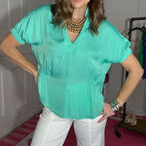 MY LUCKY DAY SATIN BLOUSE