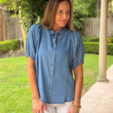 WEEKEND VIBES DENIM SHIRT