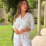 POCKET FULL OF SUNSHINE WHITE DRAWSTRING SHORTS