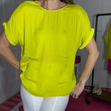 BASIC INSTINCTS DOLMAN SHORT SLEEVE BLOUSE