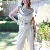 SUITS YOU PERFECTLY GOLD PANT SET