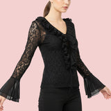 ONLINE EXCLUSIVE:  LOVESTRUCK BABE LACE TOP - BLACK OR BEIGE