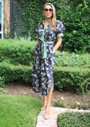 FULL BLOOM FLORAL BUTTON DOWN DRESS