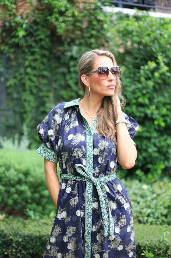 FULL BLOOM FLORAL BUTTON DOWN DRESS
