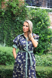 FULL BLOOM FLORAL BUTTON DOWN DRESS
