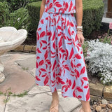 MOONLIT LAGOON PRINT MIDI SKIRT