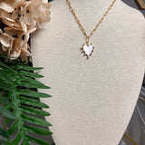 VIRTUE - GIVE ME YOUR HEART PAPERCLIP PEARL STUDDED NECKLACE