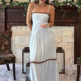 BALI GIRLS TRIP STRIPED MAXI DRESS