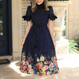 FEELING WHIMSICAL BLACK FLORAL DRESS