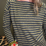 STRIPE A POSE DROP SHOULDER SWEATER