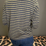 STRIPE A POSE DROP SHOULDER SWEATER