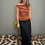 CLASSIC CHARM TIE WAIST MAXI SKIRT - BLACK OR BROWN