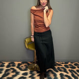 MODERN LINES OFF THE SHOULDER KNIT SWEATER