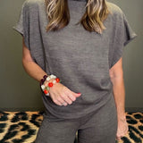 SET FOR COCKTAILS MOCK NECK PANT SET