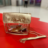 GO TEAM CLEAR CROSSBODY GAME DAY BAG - GOLD, BLACK OR TAN