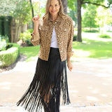 DREAMS IN THE WILD LEOPARD PRINT OVERSIZED JACKET