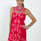 ROMANCE IN BLOOM EMBROIDERED SHIFT DRESS