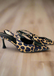 ON POINT SLINGBACK KITTEN HEELS - LEOPARD OR BROWN