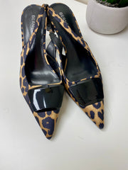 ON POINT SLINGBACK KITTEN HEELS - LEOPARD OR BROWN