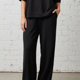 SOMETHING COZY BLACK CASUAL PANTS