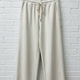 PLAYFULLY YOURS ECRU DRAWSTRING PANTS
