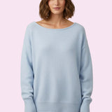BRISK STROLL BABY BLUE LONG SLEEVE SWEATER