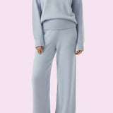 BRISK STROLL BABY BLUE LONG SLEEVE SWEATER