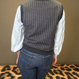 MOUNTAIN BREEZE NAVY PINSTRIPE VEST