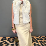 MADISON AVENUE SUEDE A-LINE MAXI DRESS