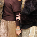 DREAMY WONDERLAND TAUPE CRINKLED SKIRT