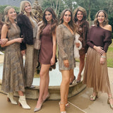 FLIRTY AT HEART CHOCOLATE MINI DRESS