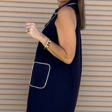 MIDNIGHT SUMMER KISSES NAVY DRESS