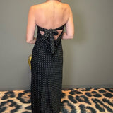 CHAMPAGNE NIGHTS POLKA DOT MAXI DRESS